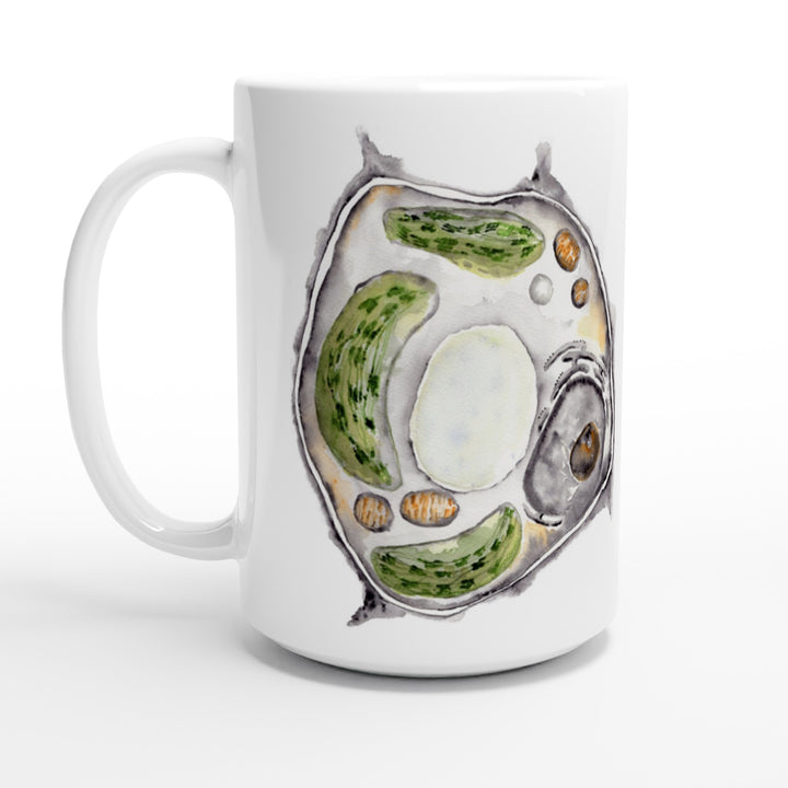 plant cell abstract watercolor tall coffee mug by ontogenie