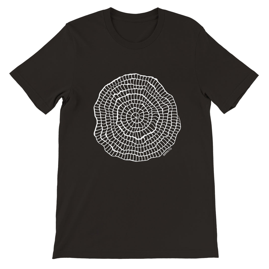 nummulites foraminifera t-shirt in black by ontogenie