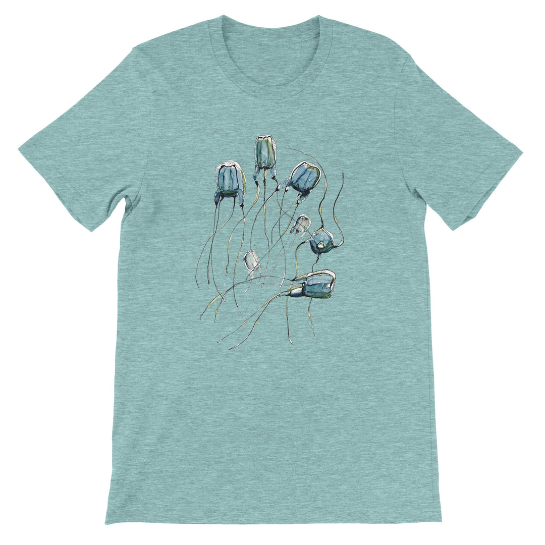 alatina box jellyfish  t-shirt design by ontogenie