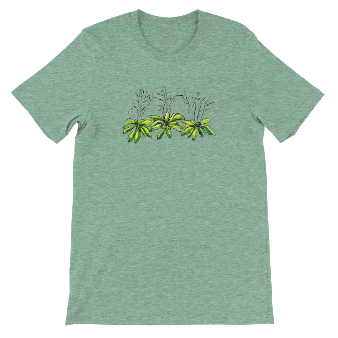 watercolor arabidopsis thaliana design on white tshirt by ontogenie