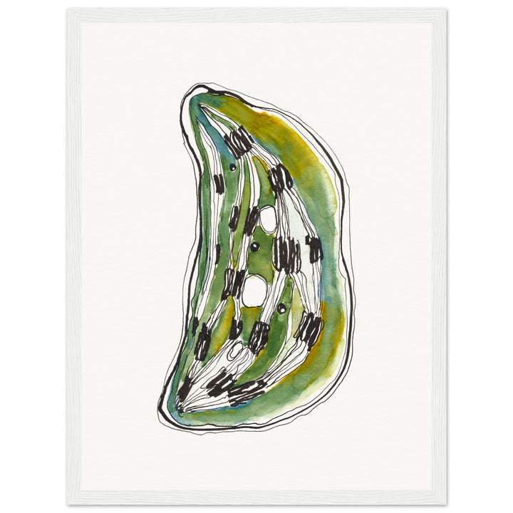 framed print of cell nucleus watercolor painting by ontogenie