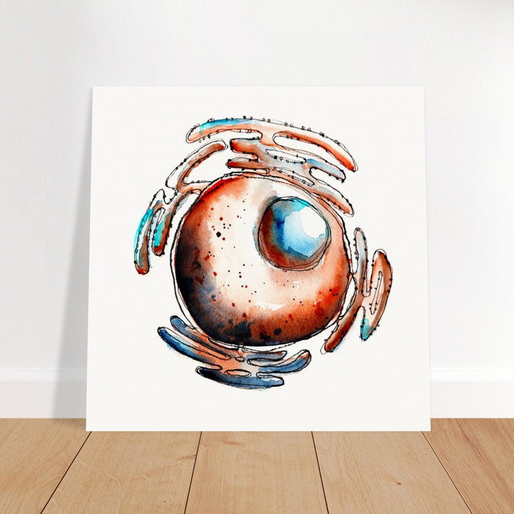 cell nucleus art print by ontogenie