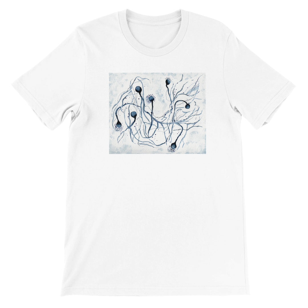 filamentous fungus watercolor design on white tshirt by ontogenie