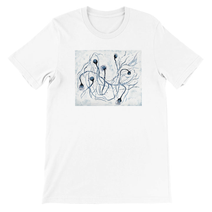 filamentous fungus watercolor design on white tshirt by ontogenie