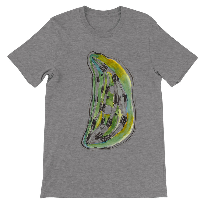 chloroplast design on dark gray heather tshirt by ontogenie