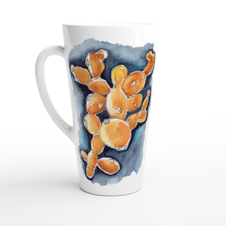 budding yeast watercolor design on latte mug by ontogenie