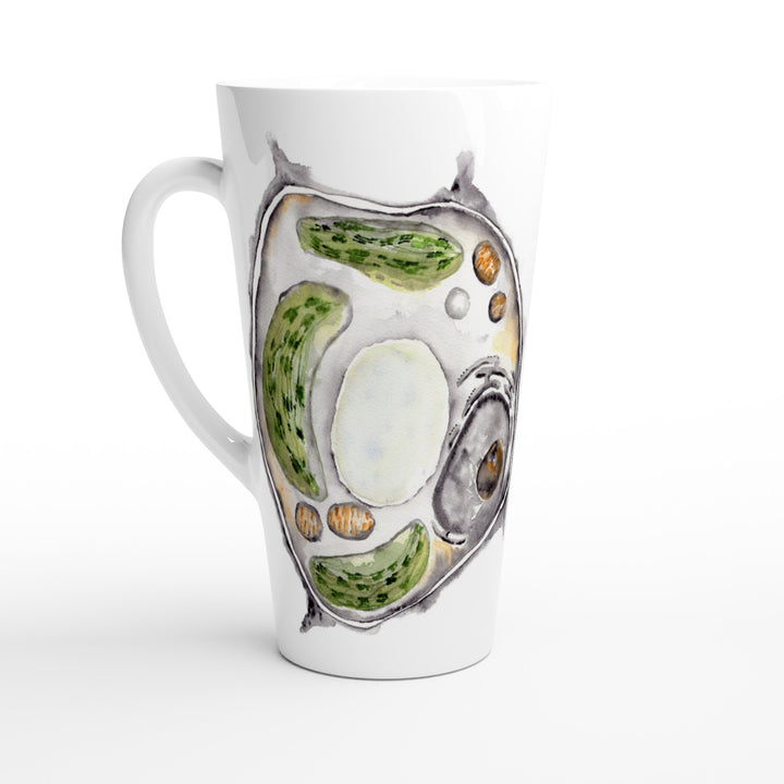 plant cell abstract watercolor latte mug by ontogenie