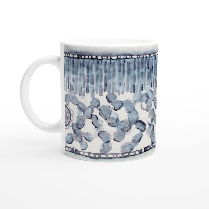 plant anatomy dicot leaf cross section abstract watercolor printed mug
