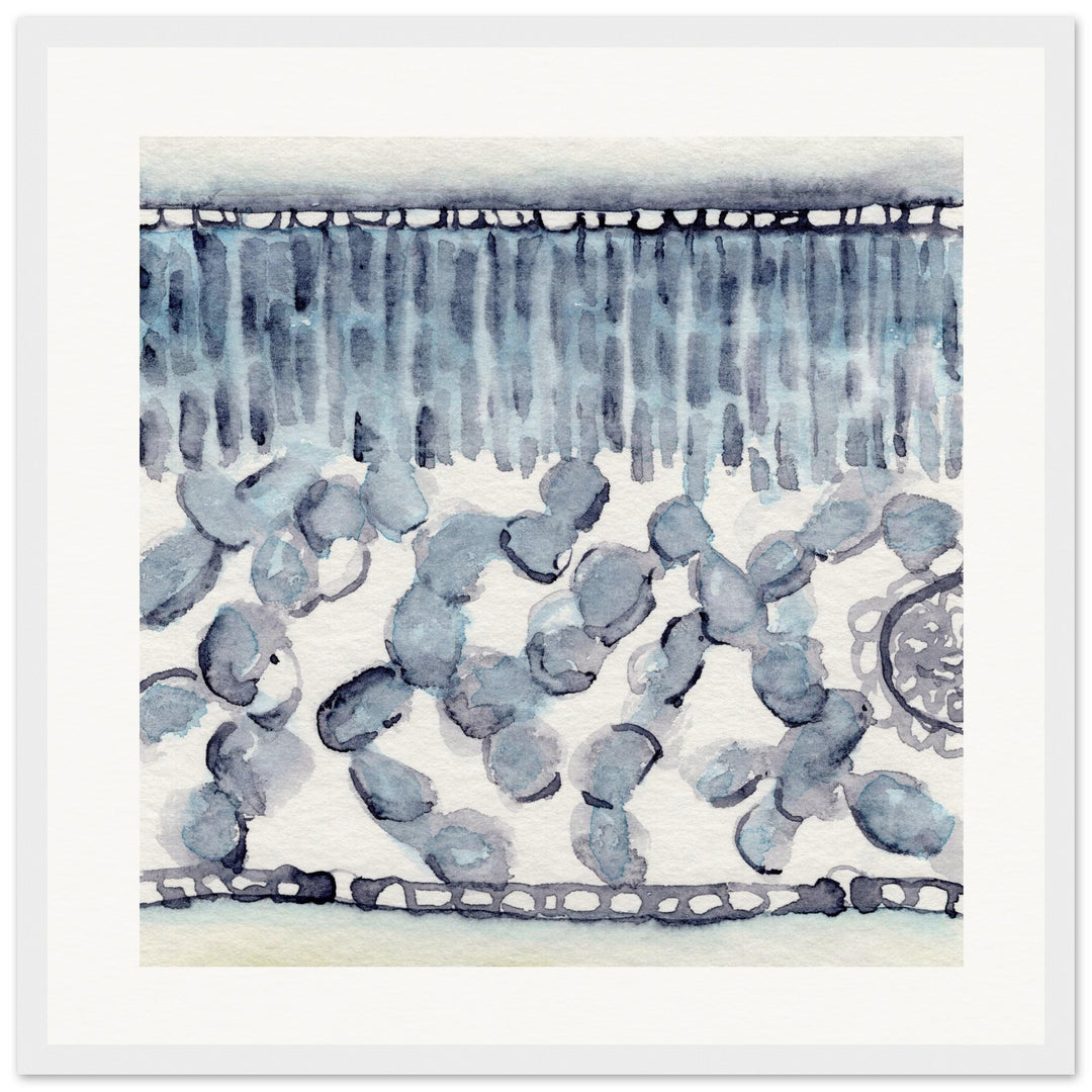 dicot leaf cross section abstract watercolor framed print