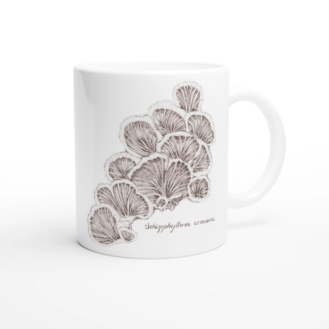 Split gill mushroom Schizophyllum commune standard mug