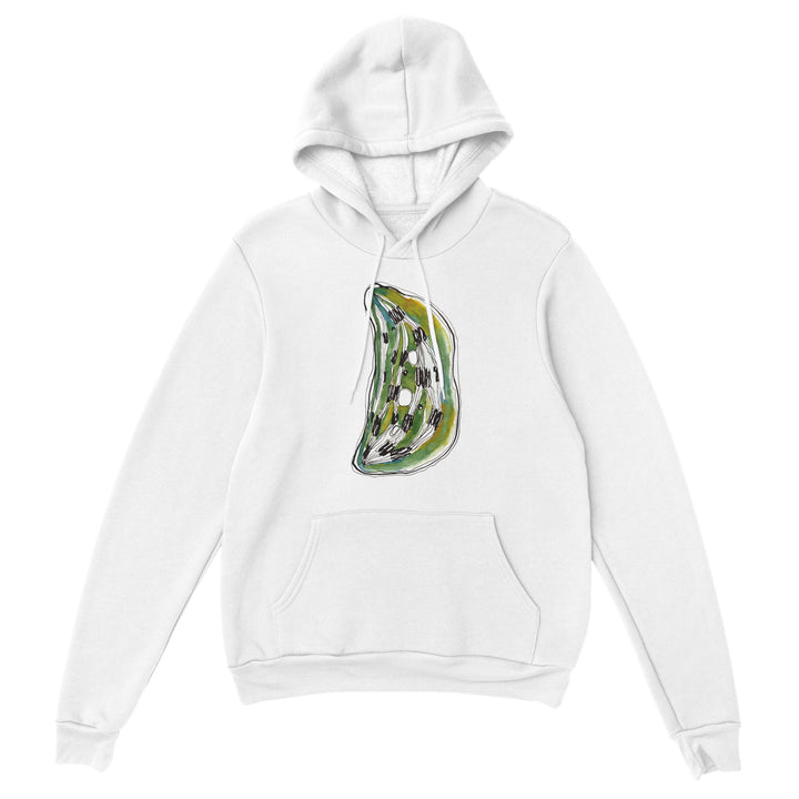 chloroplast watercolor design on white hoodie by ontogenie