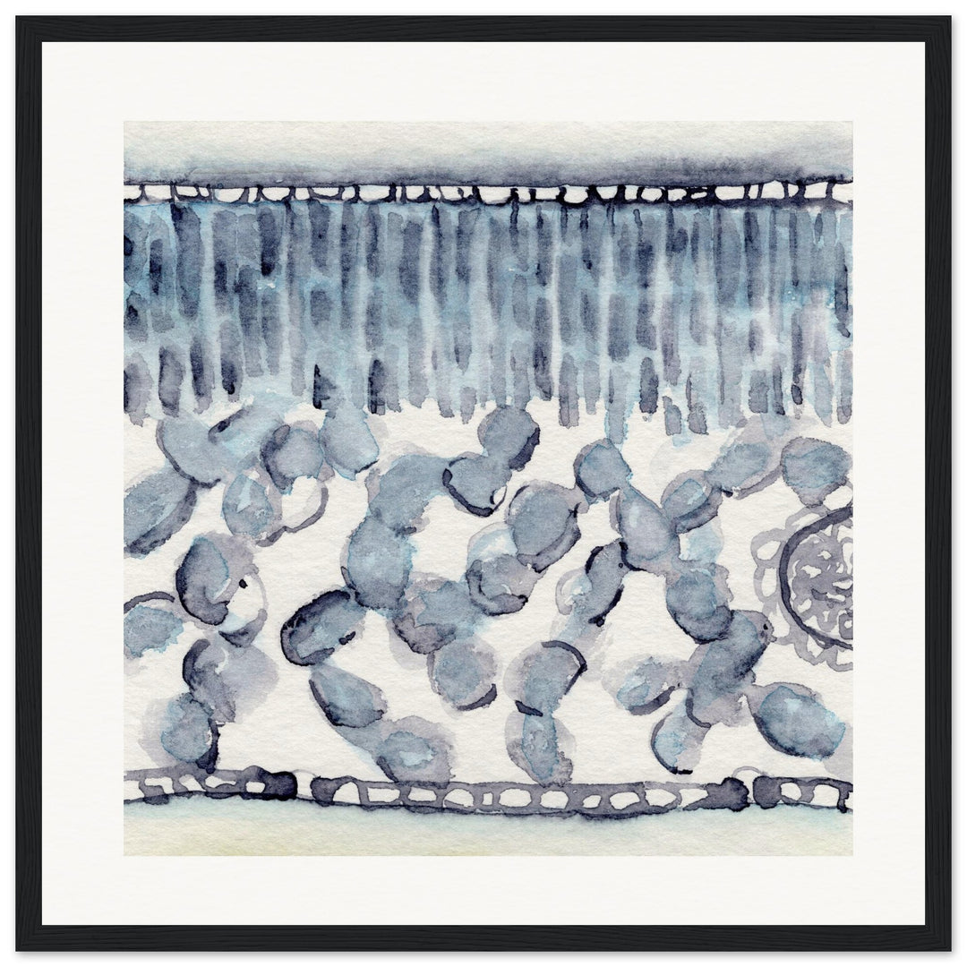 dicot leaf cross section abstract watercolor framed print