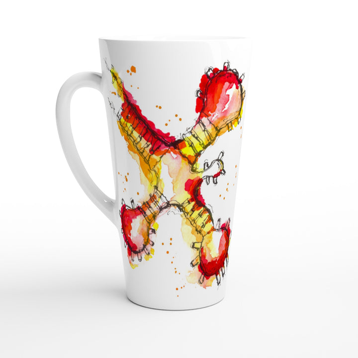 transfer RNA mug abstract print on white latte mug