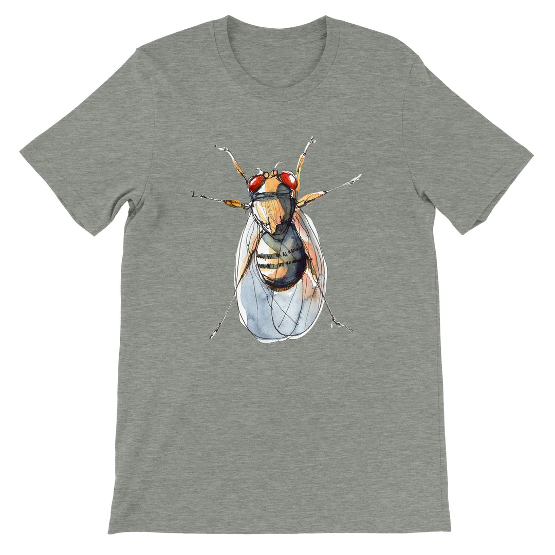 drosophila fruit fly t-shirt in gray by ontogenie