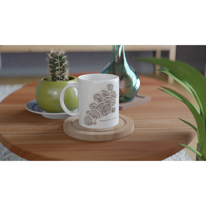 Split gill mushroom Schizophyllum commune standard mug