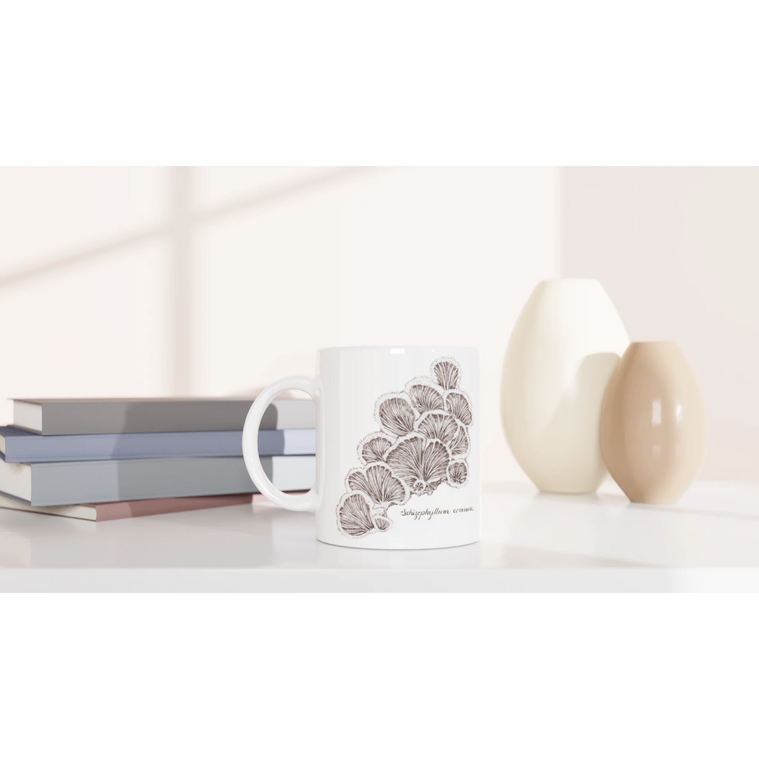 Split gill mushroom Schizophyllum commune standard mug