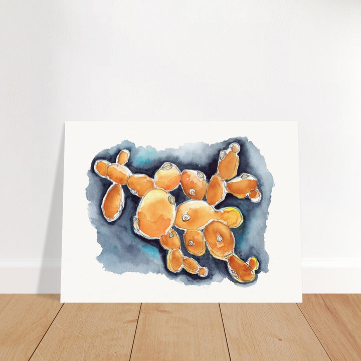 budding yeast science art print, unframed