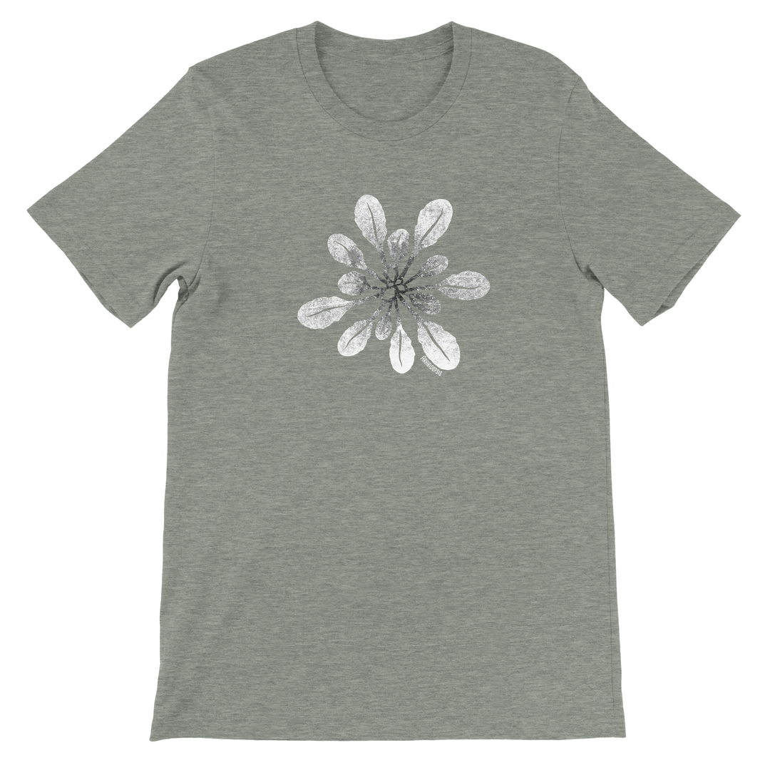 arabidopsis design on light gray t-shirt by ontogenie
