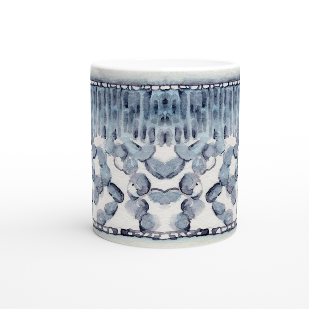 plant anatomy dicot leaf cross section abstract watercolor printed ceramic mug