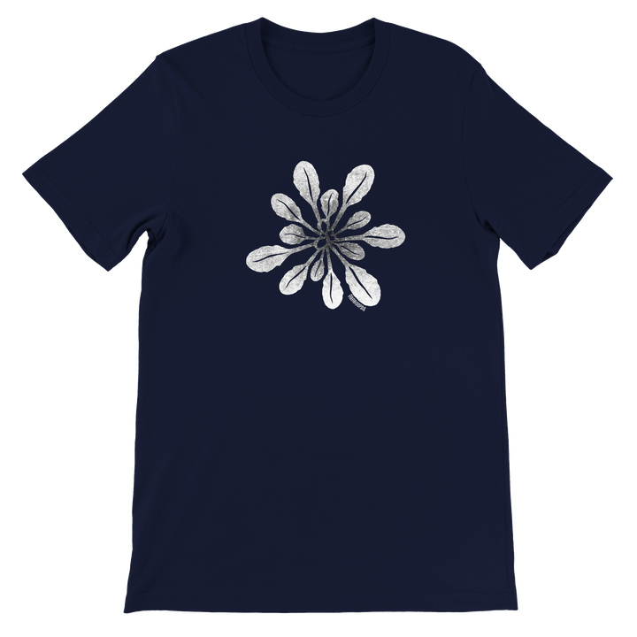 arabidopsis design on navy blue t-shirt by ontogenie
