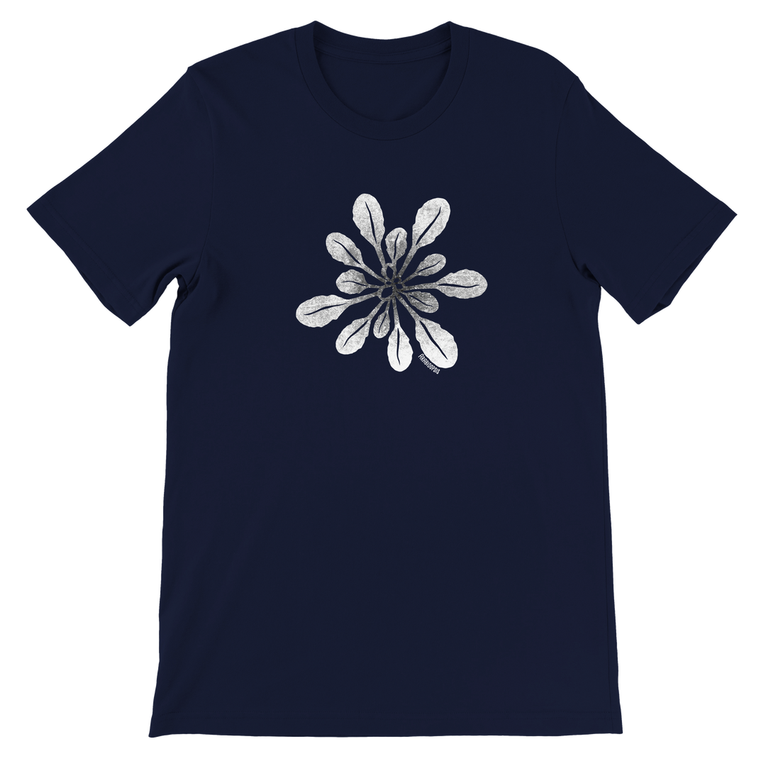 arabidopsis design on navy blue t-shirt by ontogenie