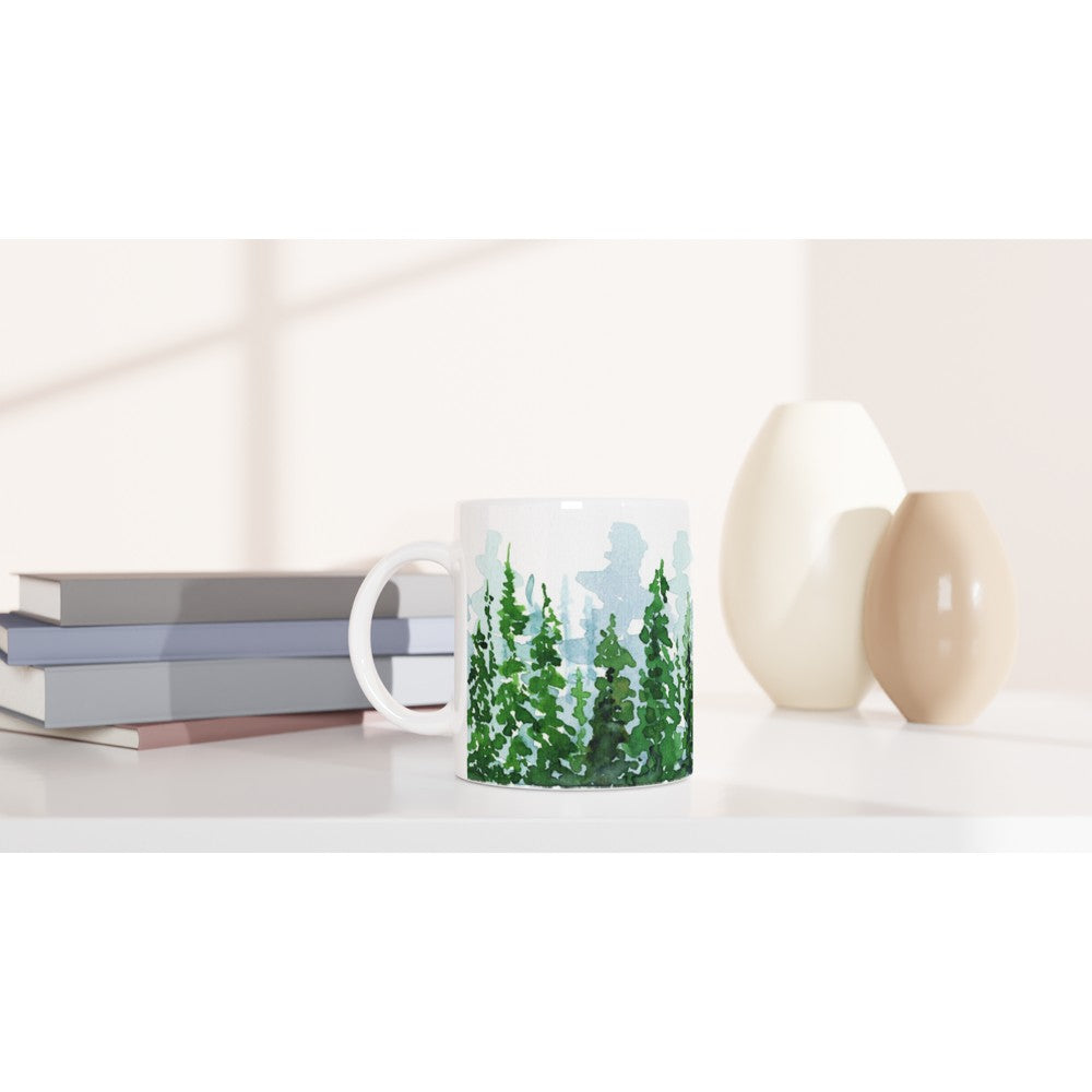 forest watercolor mug by ontogenie