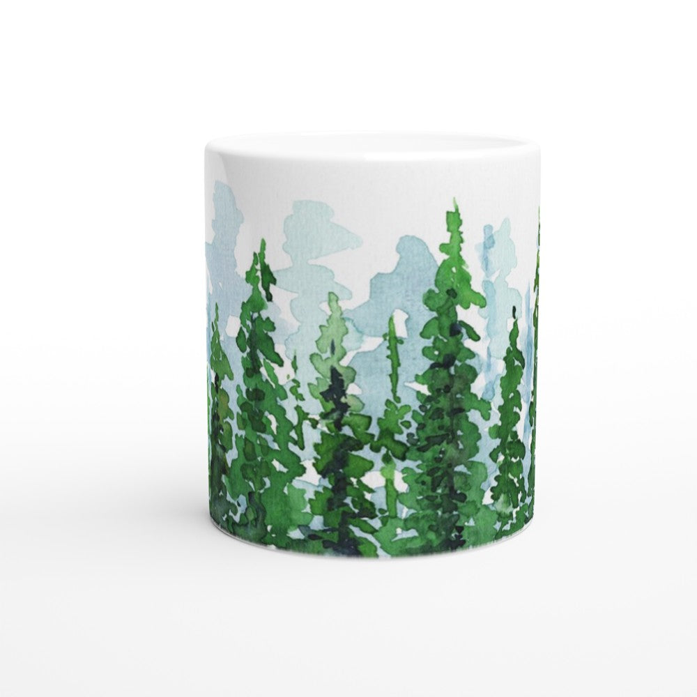 forest watercolor mug by ontogenie