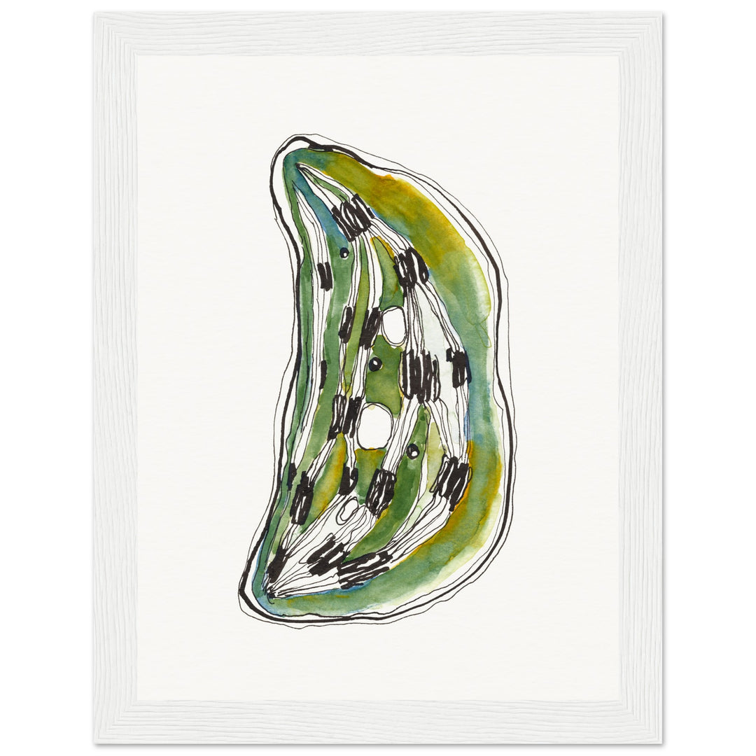 framed print of cell nucleus watercolor painting by ontogenie