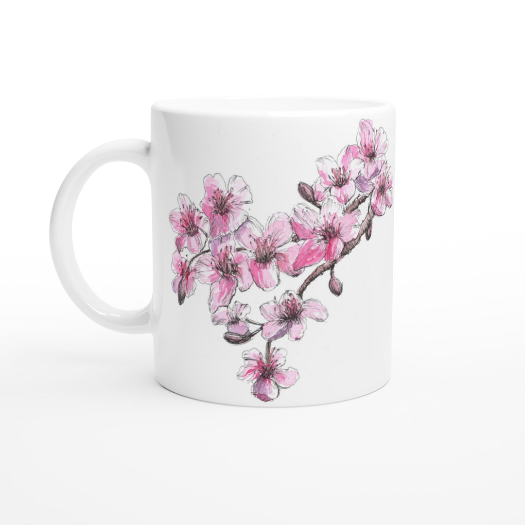 cherry blossom ceramic mug