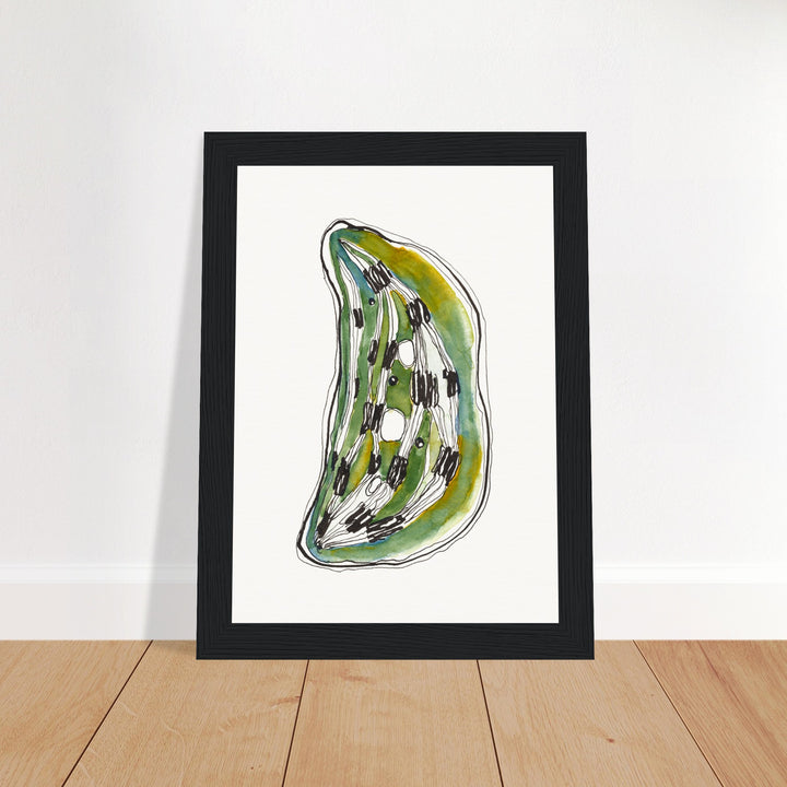 framed print of chloroplast watercolor painting by ontogenie