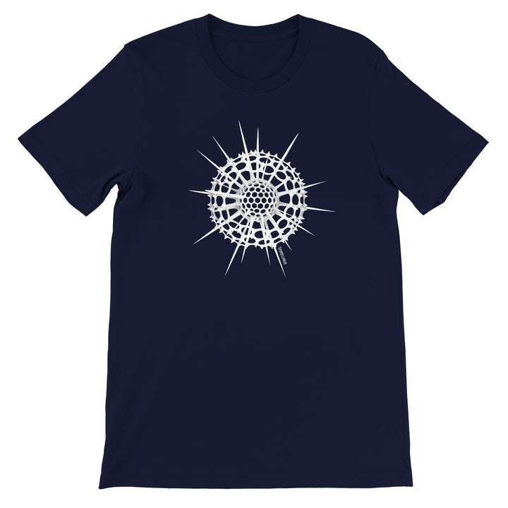radiolaria t-shirt in navy blue by ontogenie