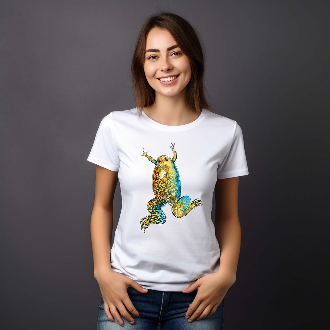 xenopus african clawed frog white tshirt by ontogenie
