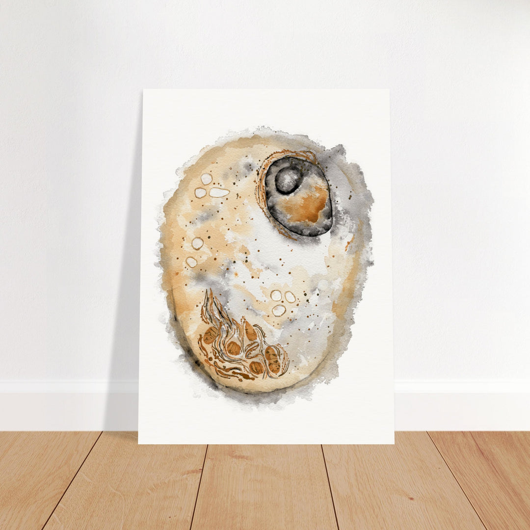 animal cell watercolor art print by ontogenie