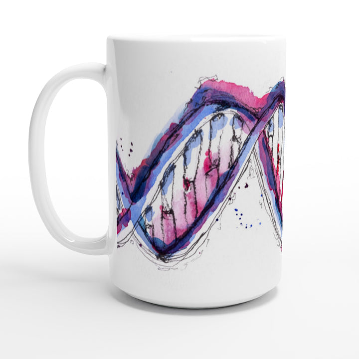 purple abstract dna mug design by ontogenie/tall mug
