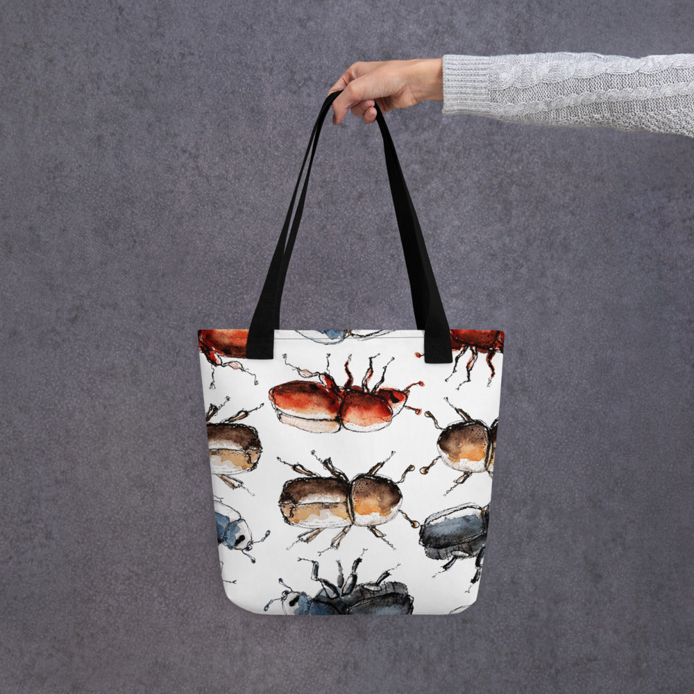bark beetle tote bag by ontogenie reverse side