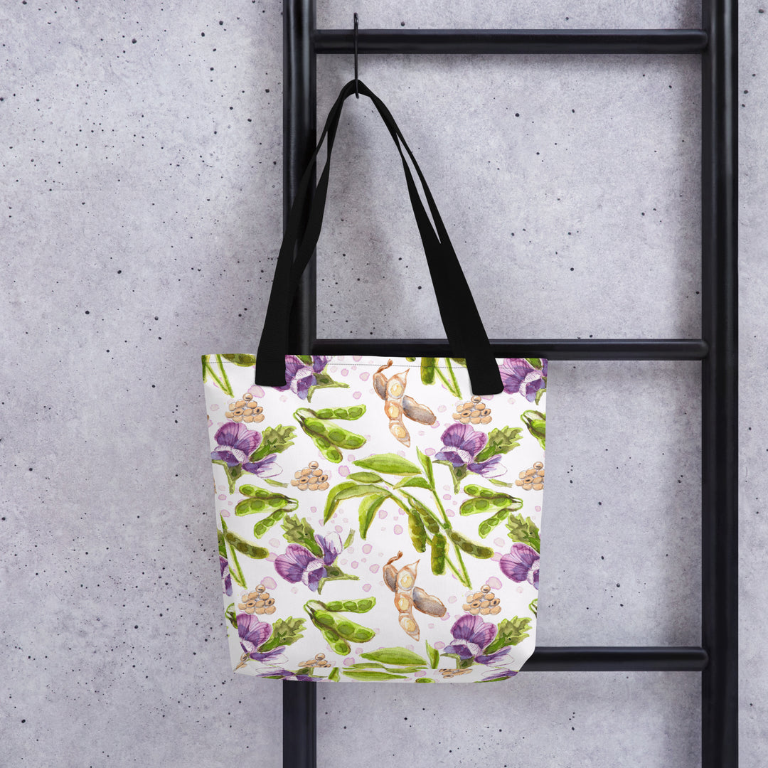 soybean botanical tote bag