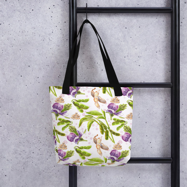 soybean botanical tote bag