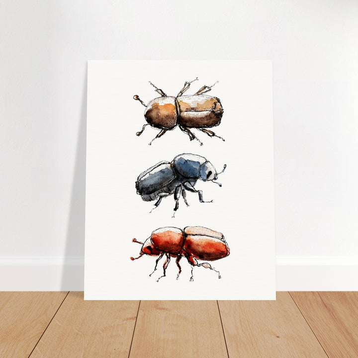 bark beetle wall art, unframed