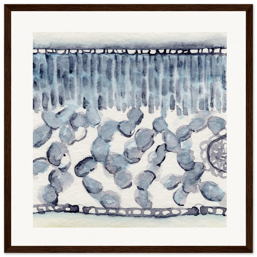 dicot leaf cross section abstract watercolor framed print