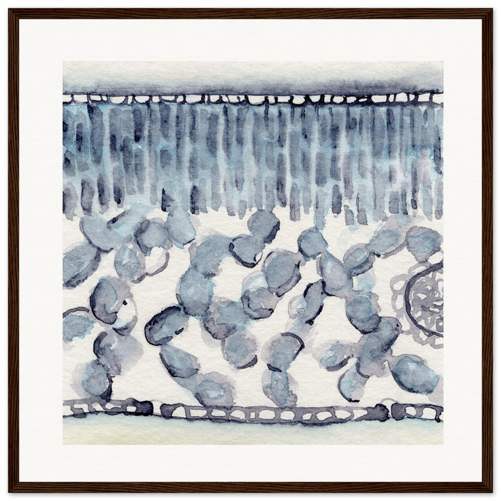 dicot leaf cross section abstract watercolor framed print
