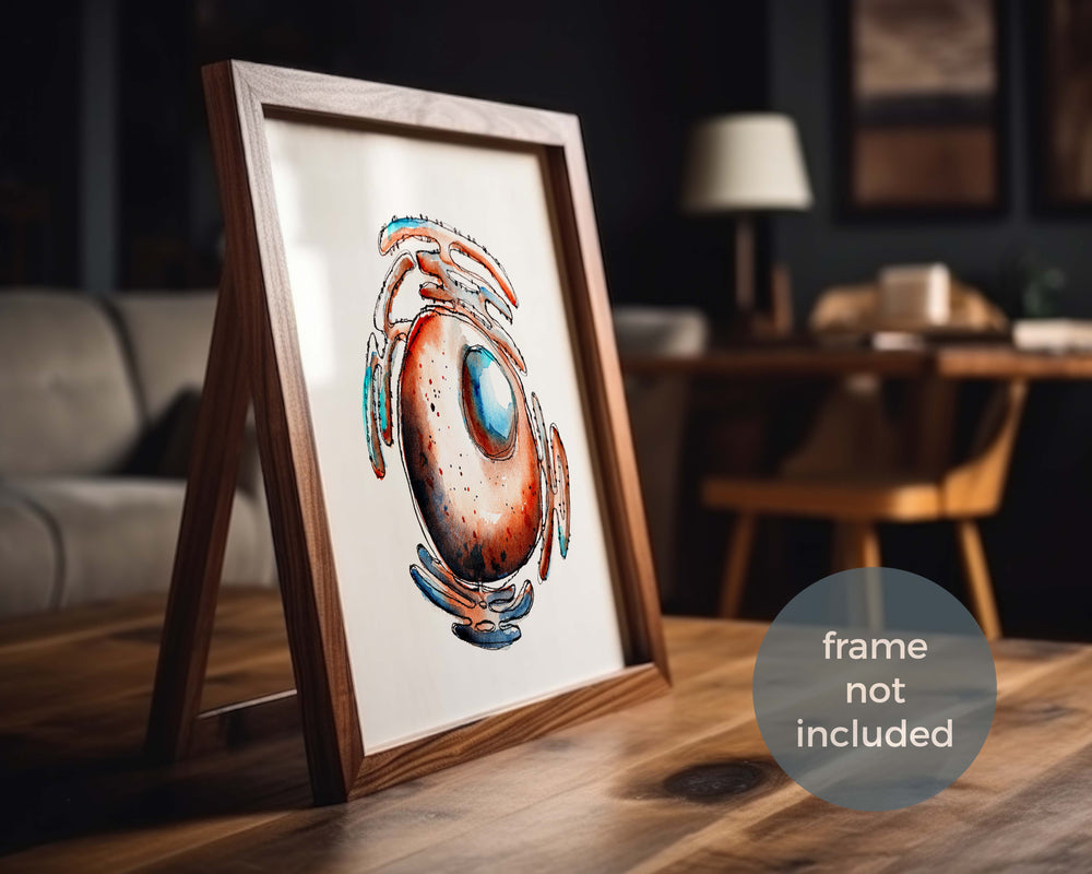 cell nucleus art print in frame idea