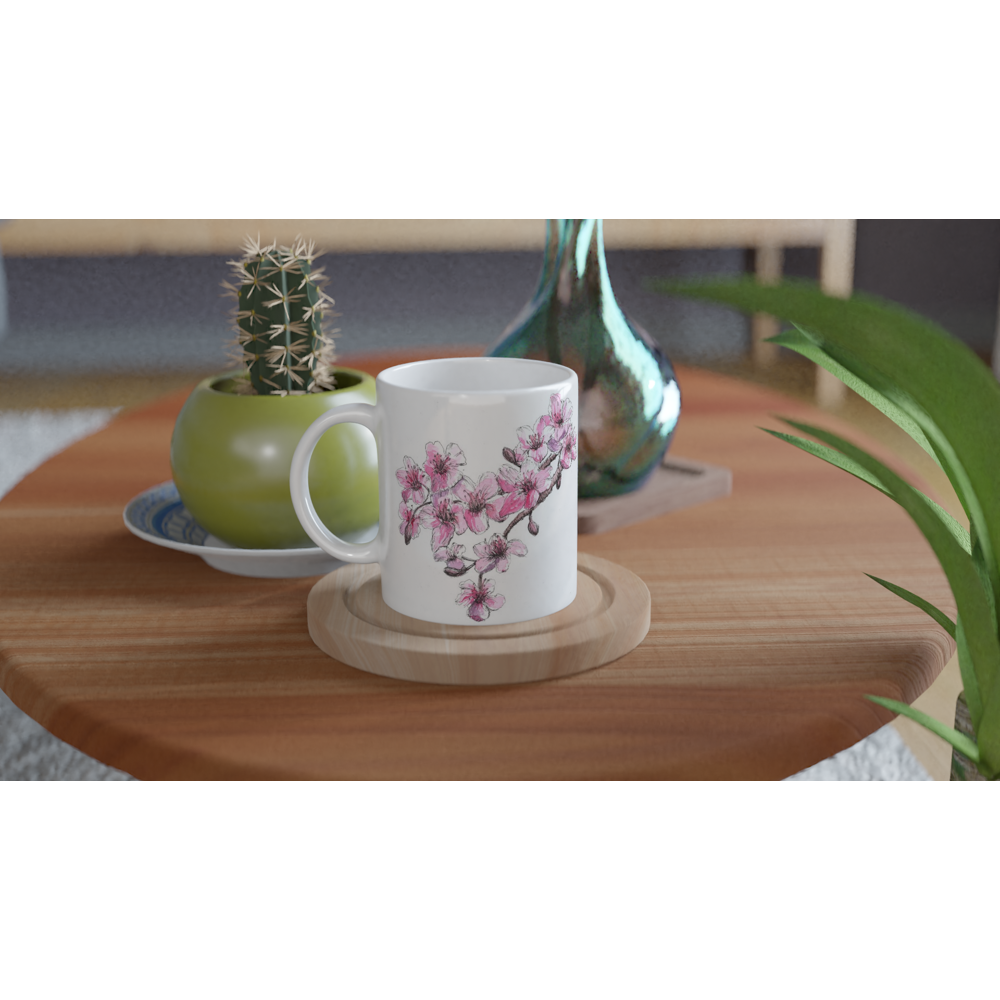 cherry blossom ceramic mug