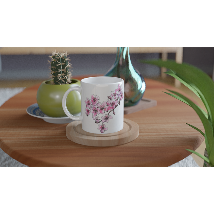 cherry blossom ceramic mug