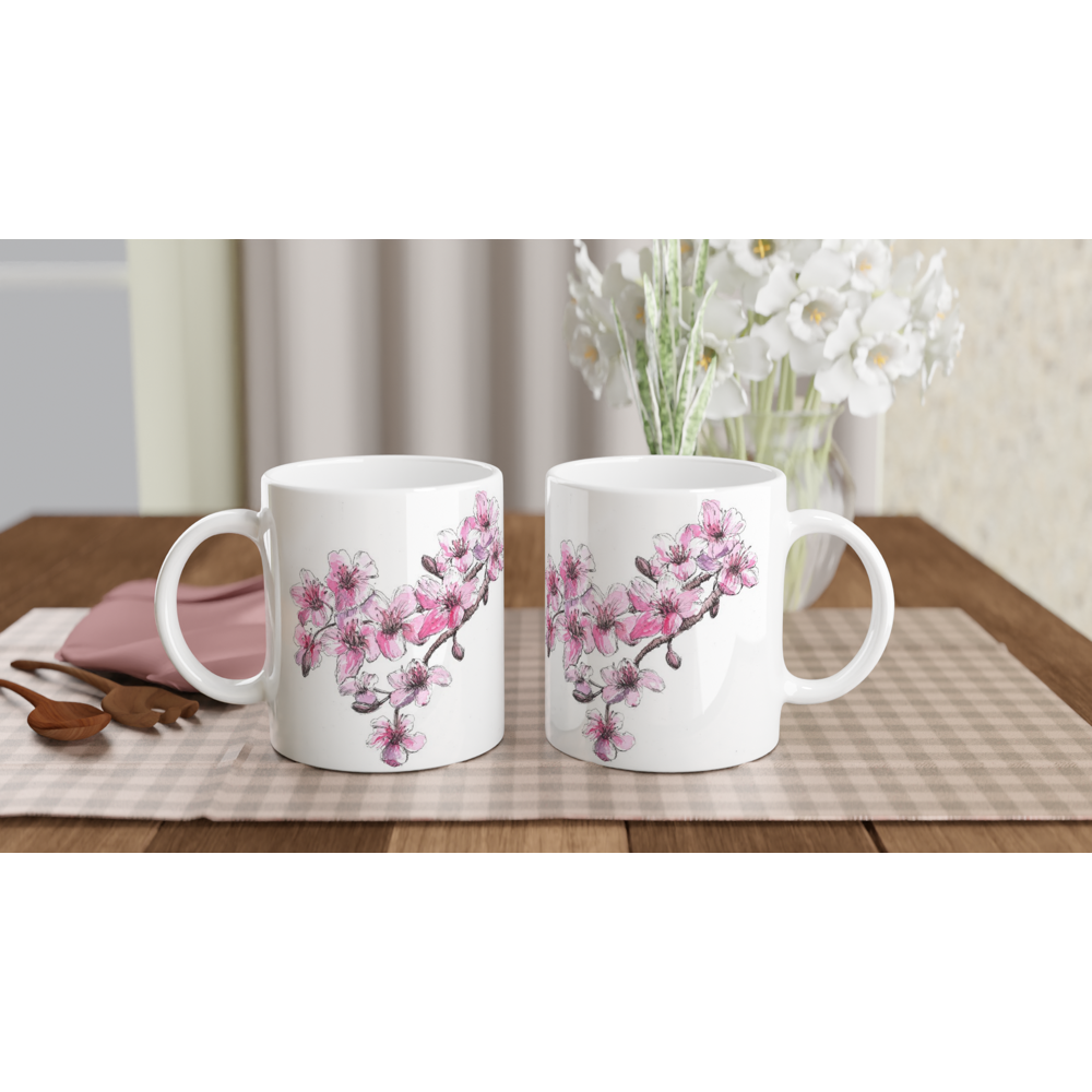 cherry blossom ceramic mug