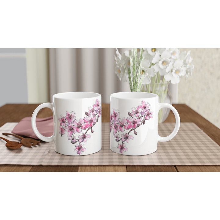 cherry blossom ceramic mug