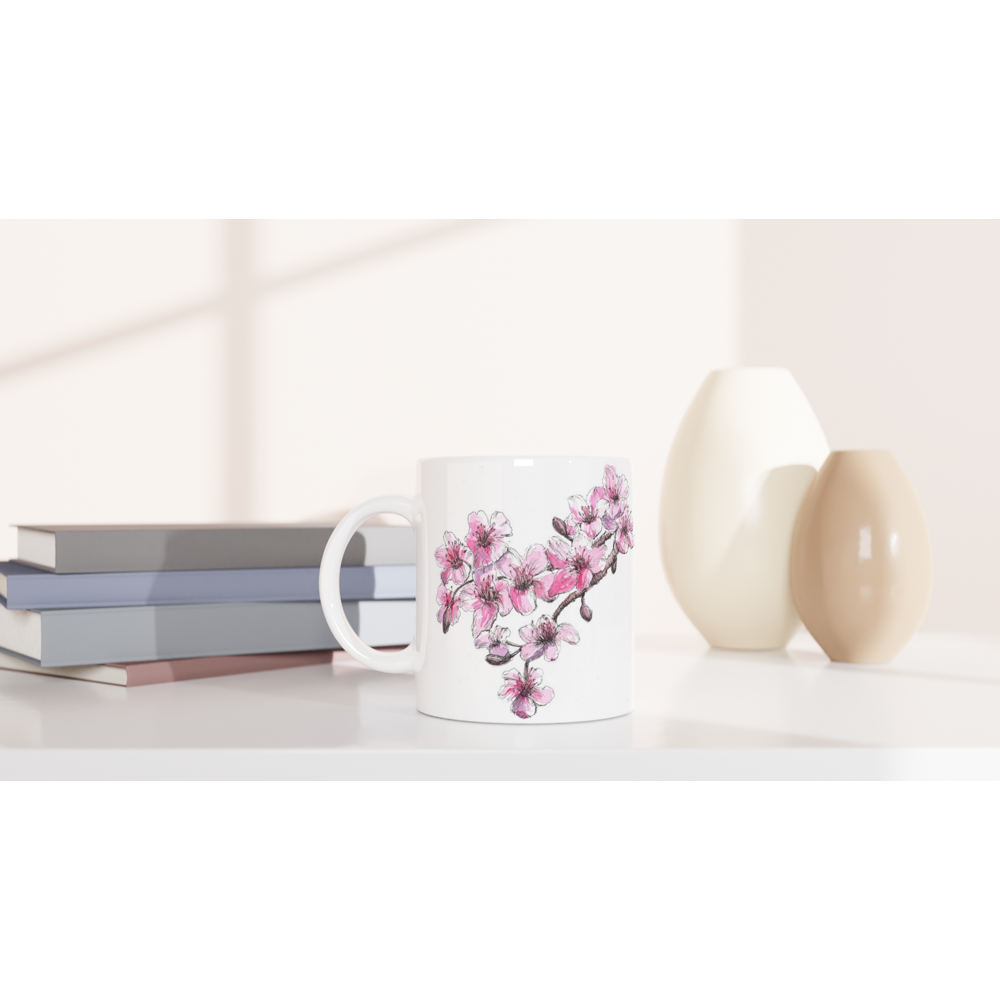 cherry blossom ceramic mug