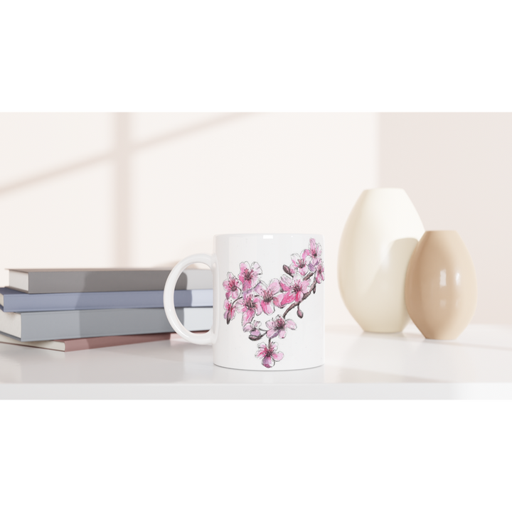 cherry blossom ceramic mug