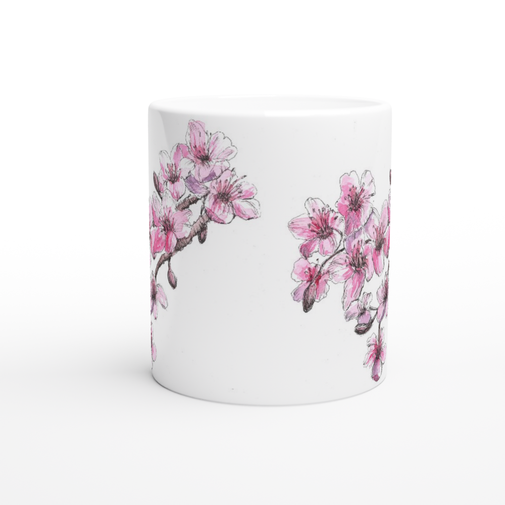 cherry blossom ceramic mug