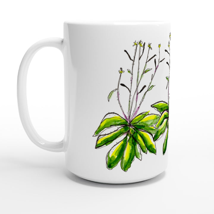 arabidopsis thaliana watercolor tall mug by ontogenie
