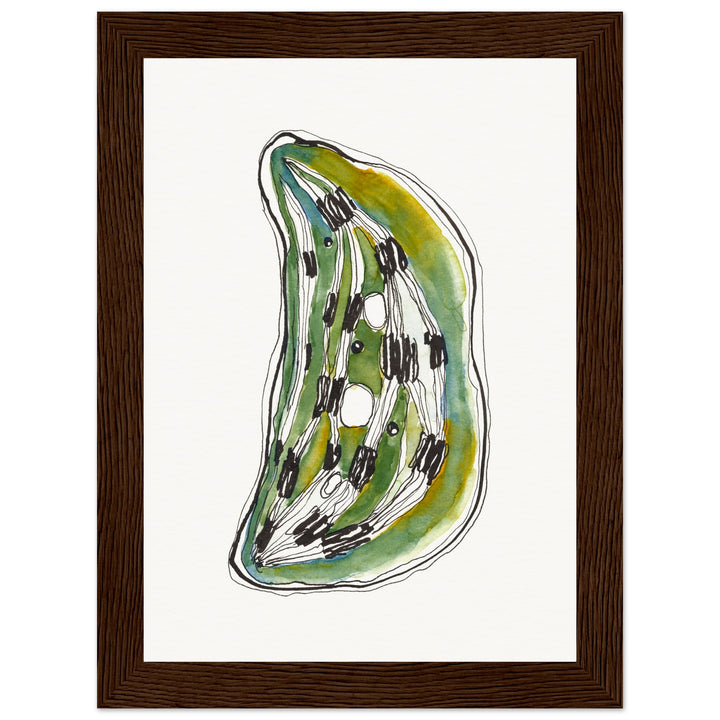 framed print of cell nucleus watercolor painting by ontogenie